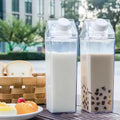 Korean Milk Box Glass Cup