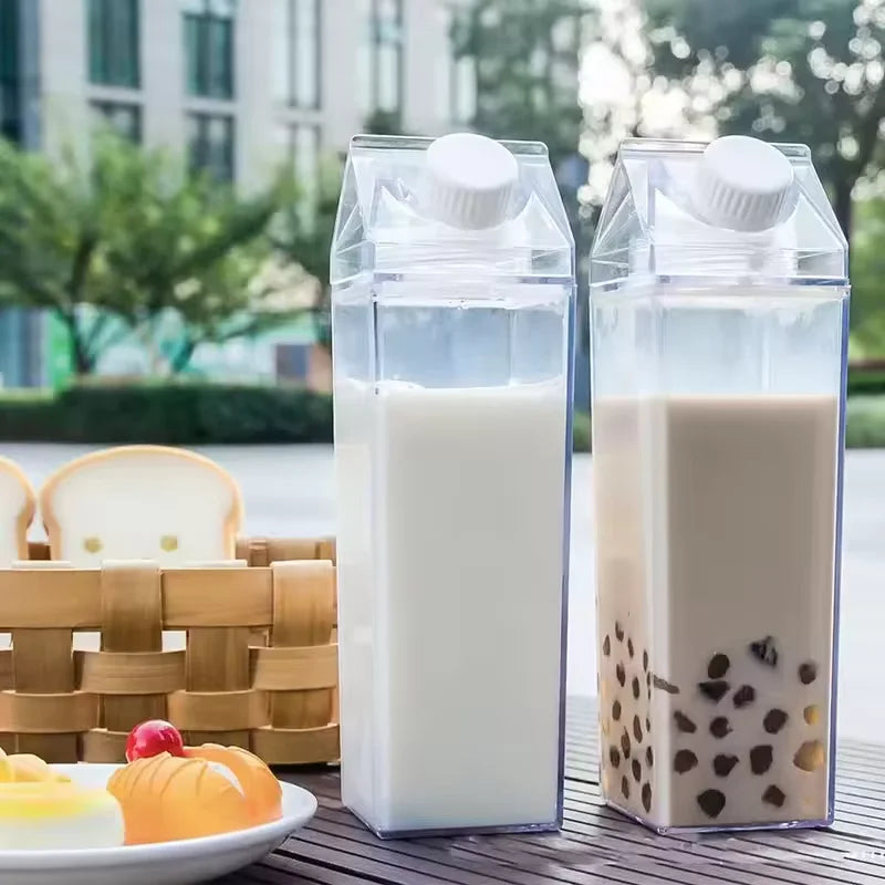 Korean Milk Box Glass Cup