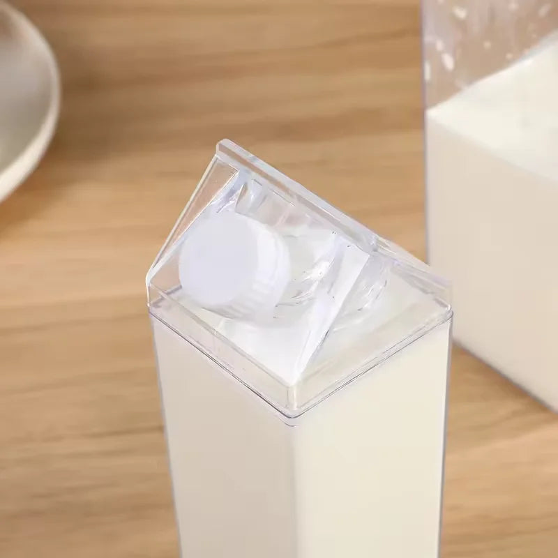 Korean Milk Box Glass Cup