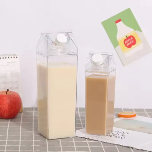 Korean Milk Box Glass Cup