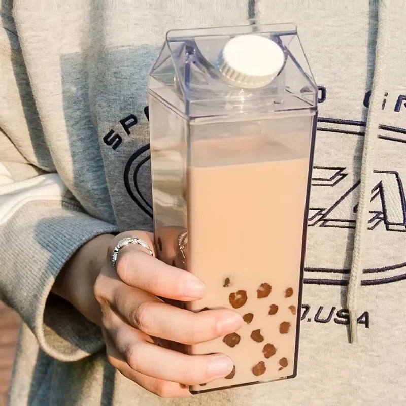 Korean Milk Box Glass Cup