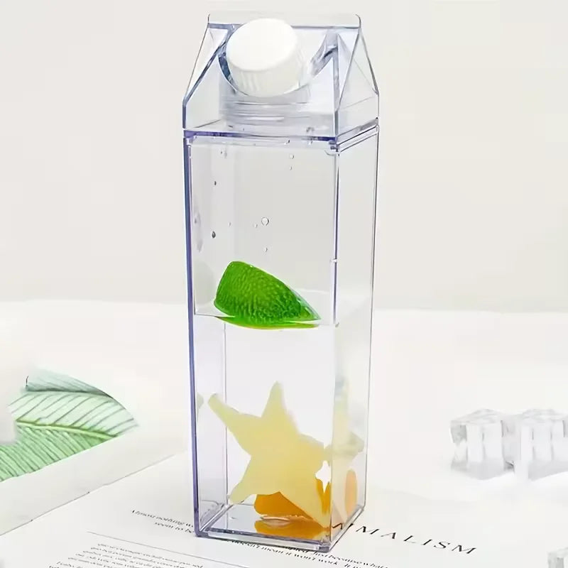 Korean Milk Box Glass Cup