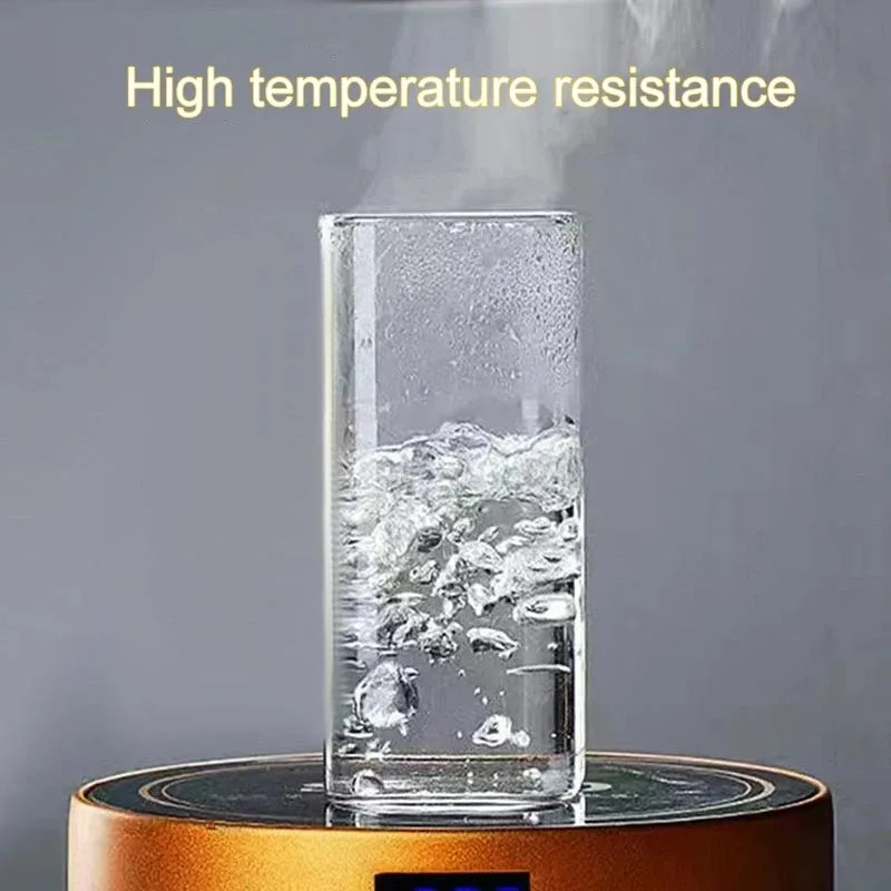 Square Heat Resistant Glass Cup